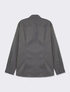 Piazza Italia Camicia regular fit in tessuto di misto cotone easy iron con collo francese e maniche lunghe - piombo Grigio Discount