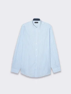 Piazza Italia Camicia regular fit in tessuto di misto cotone easy iron con collo francese e maniche lunghe - Azzurro Cheap