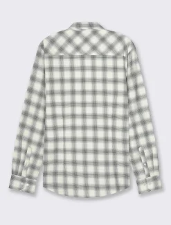 Piazza Italia Camicia regular fit realizzata in tessuto goffrato di cotone elasticizzato - Bianco Outlet