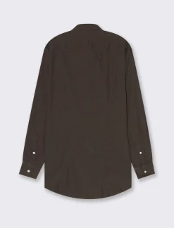 Piazza Italia Camicia regular fit realizzata in tessuto diagonale di puro cotone - Moro Best