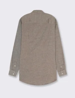 Piazza Italia Camicia regular fit realizzata in tessuto diagonale di puro cotone - Grigio Hot