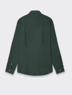 Piazza Italia Camicia regular fit realizzata in tessuto flanella di misto cotone - Verde Discount