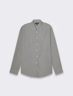 Piazza Italia Camicia regular fit realizzata in tessuto di misto cotone fil a fil easy iron con collo francese e m - Grigio Clearance