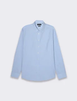 Piazza Italia Camicia regular fit realizzata in tessuto di misto cotone fil a fil easy iron con collo francese e m - Celeste Azzurro Cheap