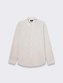 Piazza Italia Camicia regular fit realizzata in tessuto di misto cotone fil a fil easy iron con collo francese e m - Beige Best Sale