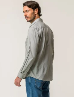Piazza Italia Camicia regular fit realizzata in tessuto di misto cotone fil a fil easy iron con collo francese e m - Verde Cheap