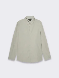 Piazza Italia Camicia regular fit realizzata in tessuto di misto cotone fil a fil easy iron con collo francese e m - Verde Cheap