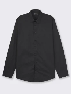 Piazza Italia Camicia slim fit realizzata in tessuto di misto cotone easy iron - Nero Sale