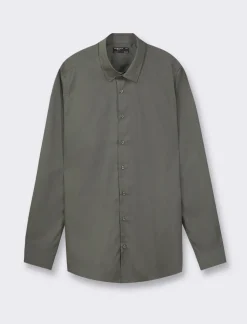 Piazza Italia Camicia slim fit realizzata in tessuto di misto cotone easy iron - Verde Shop