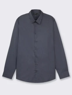 Piazza Italia Camicia slim fit realizzata in tessuto di misto cotone easy iron - Avion Blu Clearance