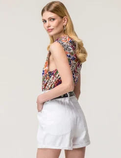 Piazza Italia Camicia smanicata vestibilità regular con bottoni effetto madreperla - var 1 New