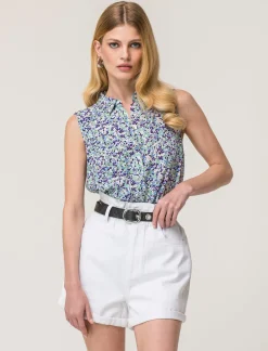 Piazza Italia Camicia smanicata vestibilità regular con bottoni effetto madreperla - var 2 New