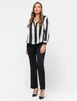 Piazza Italia Camicia stampata in rasocon bottoni in madreperla - var 1 Sale