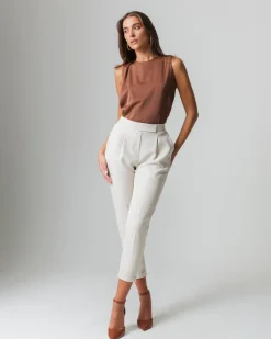 Piazza Italia Canotta con chiusura a fiocco sul retro del collo  - tabacco Marrone Cheap