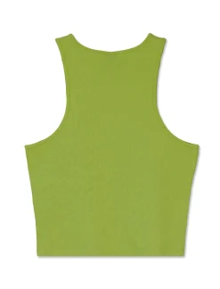 Piazza Italia Canotta cropped in tessuto elastico a costina doppia vestibilità slim - pistacchio Verde Shop