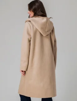 Piazza Italia Capotto con cappuccio in tessuto boucle - Beige Shop