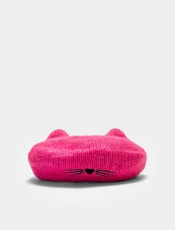 Piazza Italia Cappello basco con orecchie da gattina - Rosa Online