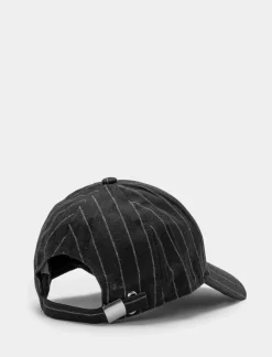 Piazza Italia Cappello baseball a righe da uomo - Nero New