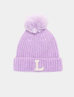 Piazza Italia Cappello con pon pon e lettera in perle - Var 5 Best Sale