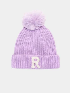 Piazza Italia Cappello con pon pon e lettera in perle - Var 7 Fashion