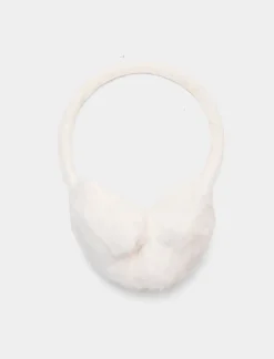 Piazza Italia Cappello da bambina copriorecchie orsetto e stella - Bianco Cheap