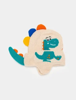 Piazza Italia Cappello da bambino modello peruviano con dinosauri - Grigio Online