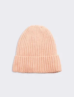 Piazza Italia Cappello da donna a coste con risvolto - Rosa Fashion