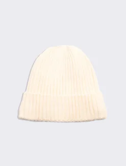 Piazza Italia Cappello da donna a coste con risvolto - Beige New