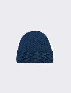 Piazza Italia Cappello da donna cuffia modello con trecce - Blu 0 Discount