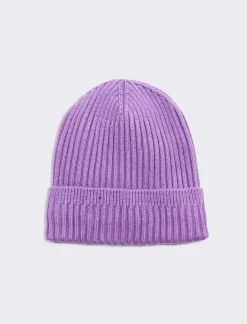 Piazza Italia Cappello da donna modello cuffia con risvolto - Lilla Viola Hot