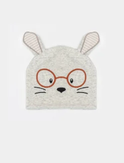 Piazza Italia Cappello da neonato modello coniglio in ciniglia - Grigio Discount