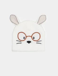 Piazza Italia Cappello da neonato modello coniglio in ciniglia - Beige Best Sale