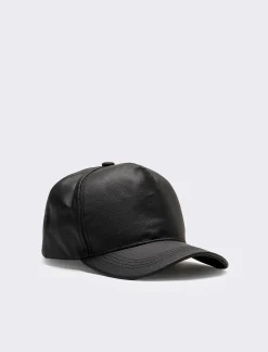 Piazza Italia Cappello da uomo baseball spalmato - Nero Best