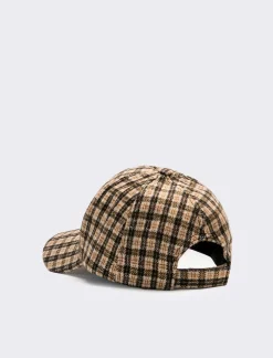 Piazza Italia Cappello da uomo baseball a quadri - Nero Fashion