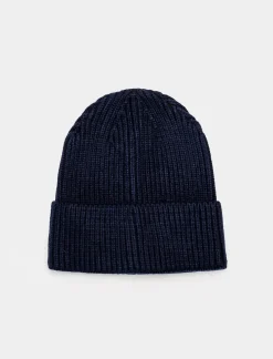 Piazza Italia Cappello da uomo in costine con risvolto - Blu 0 Best