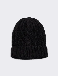 Piazza Italia Cappello da uomo modello cuffia con trecce - Nero Fashion