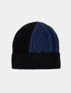 Piazza Italia Cappello modello cuffia bicolor da uomo con risvolto - Blu 0 Outlet