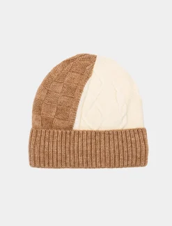 Piazza Italia Cappello modello cuffia bicolor da uomo con risvolto - Beige Cheap