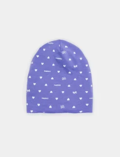 Piazza Italia Cappello modello cuffia con stelle da bambina - Viola Cheap