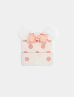 Piazza Italia Cappello modello cuffia da neonata con pon pon e fiocco - sporco Bianco Cheap