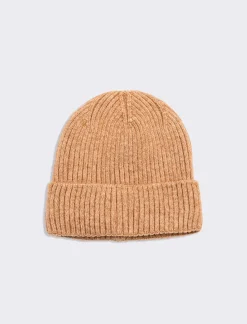 Piazza Italia Cappello modello cuffia da uomo con risvolto a coste - Beige Online