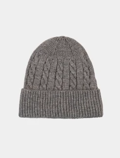 Piazza Italia Cappello modello cuffia da uomo con trecce e risvolto - Grigio 0 Store