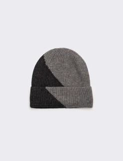 Piazza Italia Cappello modello cuffia da uomo bicolor con risvolto - Grigio Flash Sale