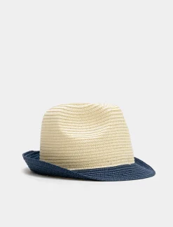 Piazza Italia Cappello uomo falda rigida bicolor - -blu Bianco Flash Sale