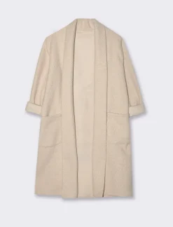 Piazza Italia Cappotto aperto in tessuto bouclè - Avorio Beige Hot