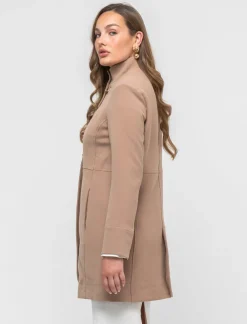 Piazza Italia Cappotto basico lunghezza regular e vestibilità silm - Cammello Beige Cheap