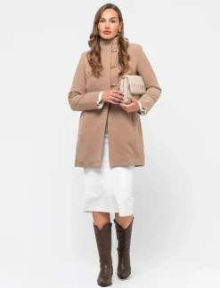 Piazza Italia Cappotto basico lunghezza regular e vestibilità silm - Cammello Beige Cheap