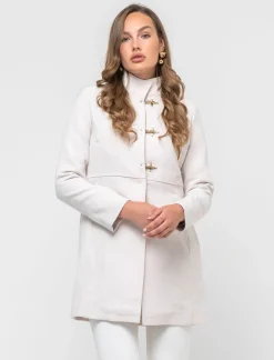 Piazza Italia Cappotto basico lunghezza regular e vestibilità silm - gesso Bianco Cheap