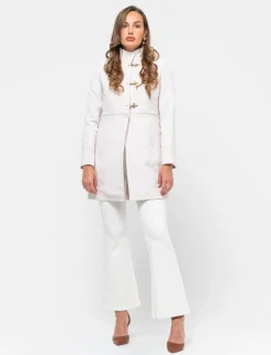 Piazza Italia Cappotto basico lunghezza regular e vestibilità silm - gesso Bianco Cheap