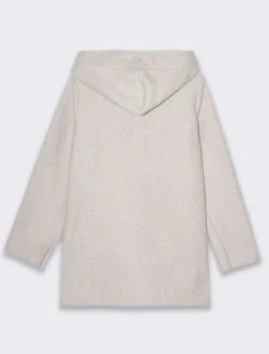 Piazza Italia Cappotto con bottoni in tessuto boucle - Avorio Beige New